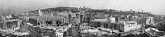 Panoramic view of the Barcelona Exposition, Spain. 1929