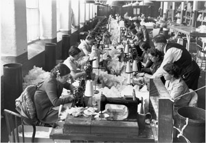 Women at sewing machines
