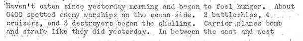 Diary of Japanese soldier in World War II